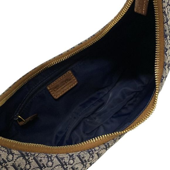 Dior/christian Dior Shoulder Bag Street Chictrotter Navy And Ivory And Brown - Picture 10 of 16